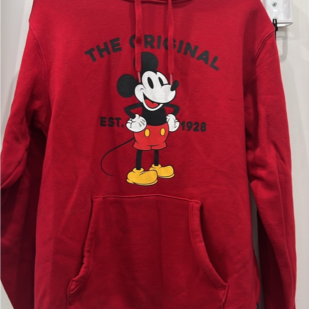 Vans Red Mickey Mouse Hoodie Disney Collab Limited Edition